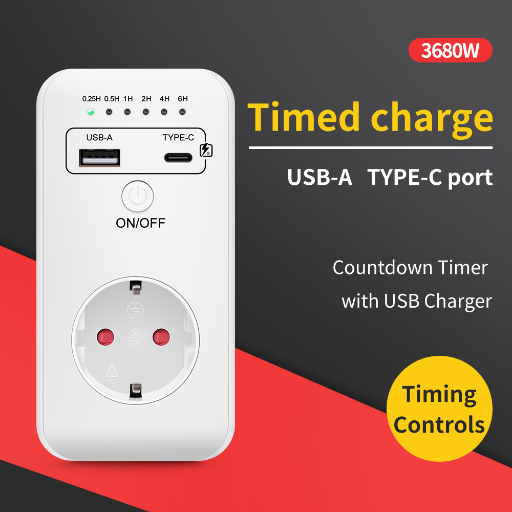 Kitchen Appliances Outlet - Interruptor de temporizador USB tipo C,