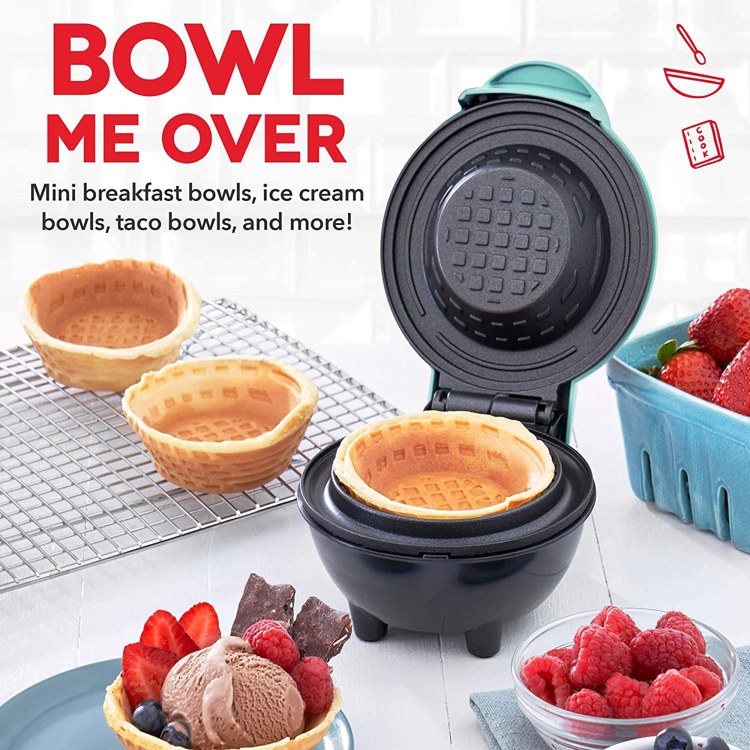 Donut Maker Mini - Máquina para Hacer Waffles 110V/220V, Máquina