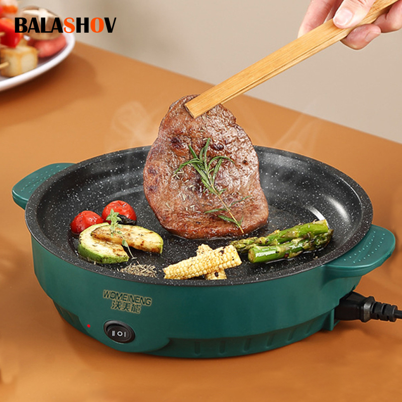 Fondue Set Electric - Sartén eléctrica multicocina, 220V, barbacoa casera,