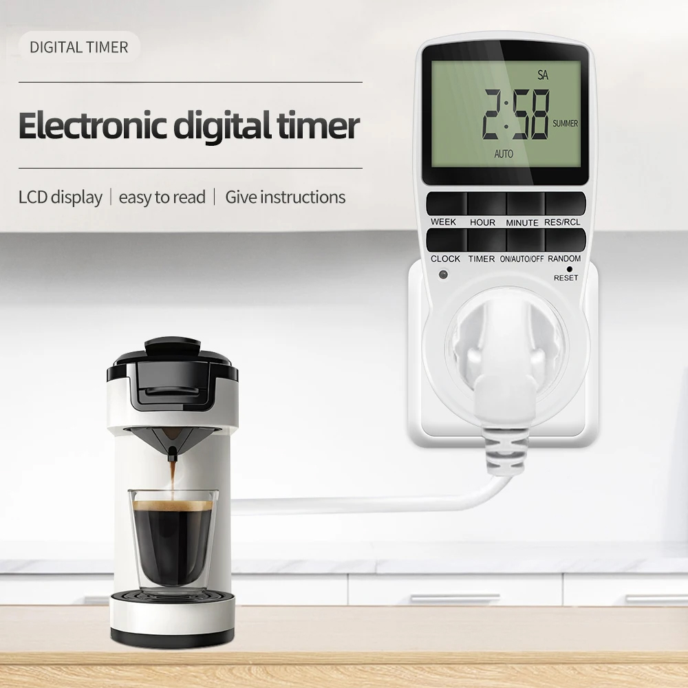 Kitchen Appliances Outlet - Temporizador Digital Electrónico Programable para Enchufe