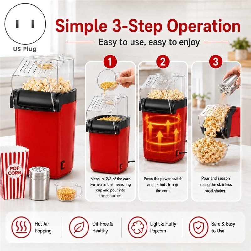 A74X - Máquina de Palomitas de - Air Popcorn Maker reseña y precio