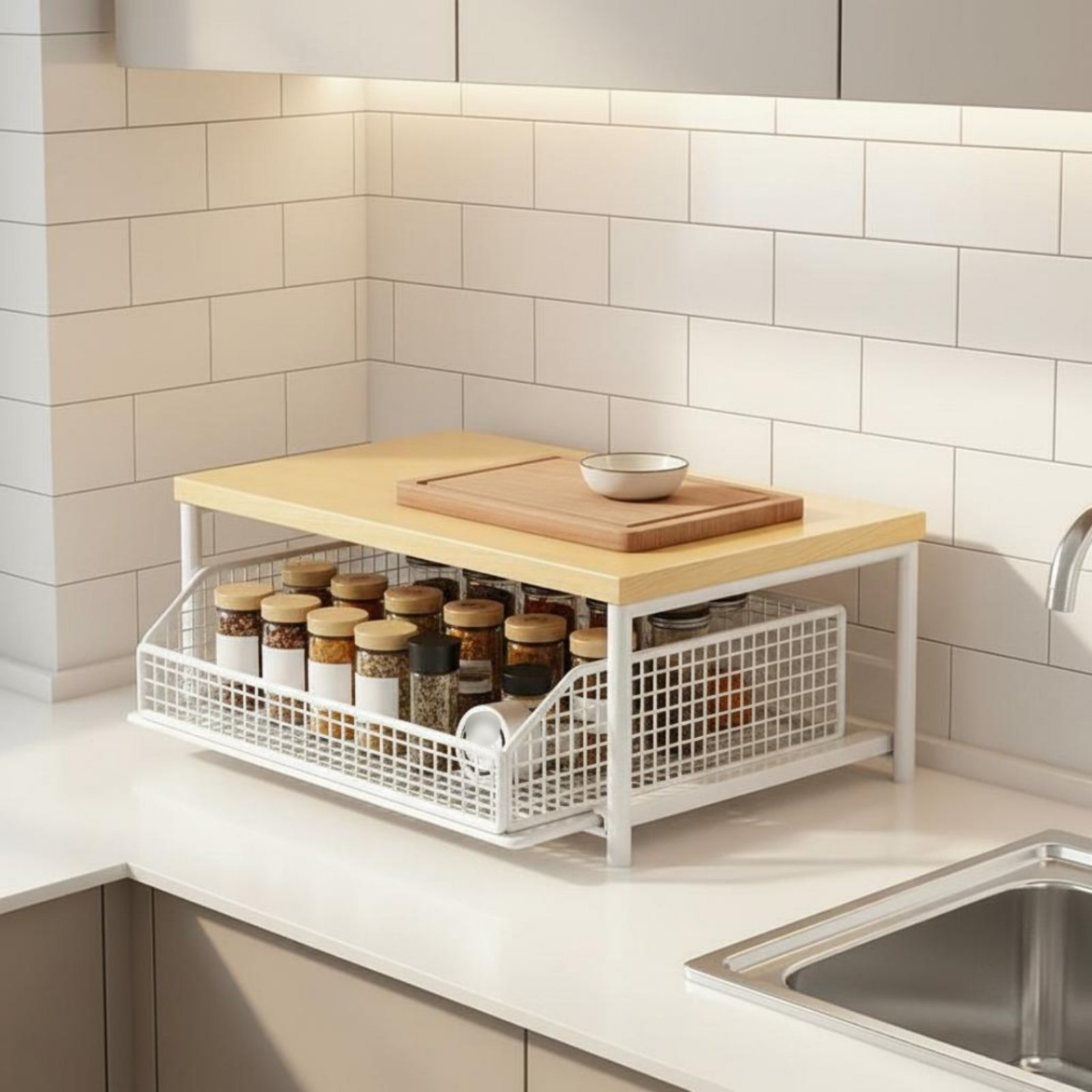 Estante de Cocina de 2 Niveles - Kitchen Appliances Usa reseña y precio